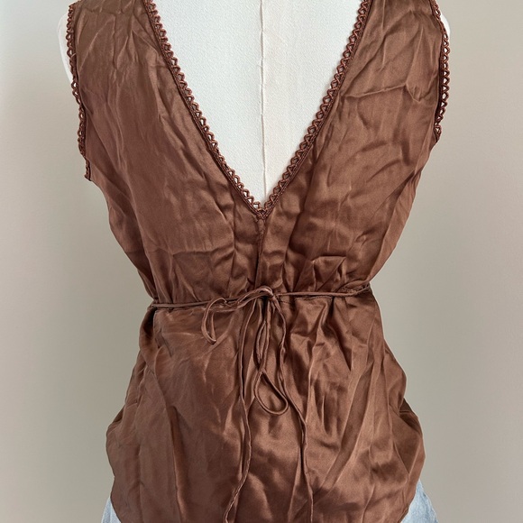 Miguelina Chocolate Brown Lace Top - Picture 6 of 8